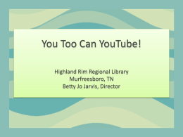 Creating Your Own Library Video