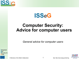 Computer security advice for computer users