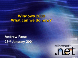 Building the Business Internet with Windows.NET
