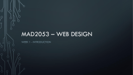 MAD2053 * Web Design - Mile