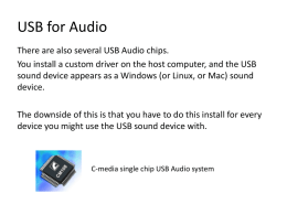 USB for Audio