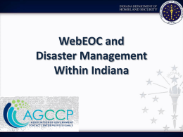 Day 2-Stop 7 WebEOC-Disaster Mgt AGCCP