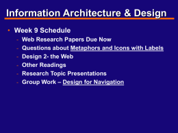 Design 2 - The Web - University of Texas School of Information