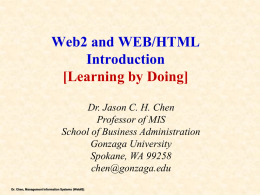 Web2_and_HTML_Introductionx - Gonzaga University Student