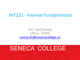 Week13 - Seneca College