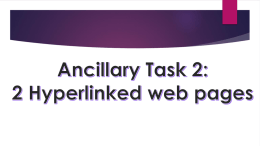 Ancillary 2 – Hyperlink pages research