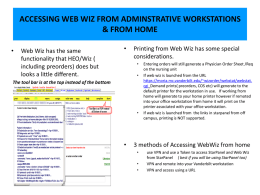 accessing web wiz from adminstrative