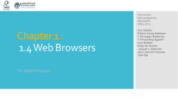 Chapter 1 : 1.4 Web Browsers