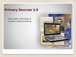 Primary Sources 2.0 - tpsi21