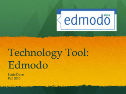 Technology Tool: Edmodo