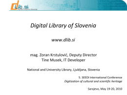Digital Library of Slovenia www.dlib.si
