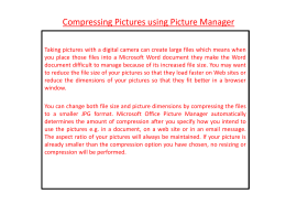 Compressing Pictures with Microsoft Picture Manager