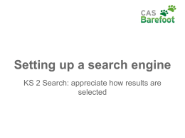 Setting up a search engine