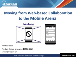SPSat SV - Moving from Web-based Collaboration to the Mobile