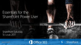 Essentials for the SharePoint Power User
