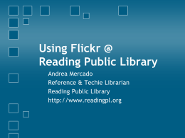 Using Flickr @ your library