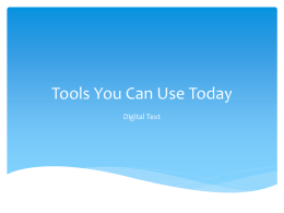 Tools You Can Use Today - Tri
