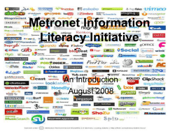 mili intro - Metronet Information Literacy Initiative
