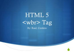 HTML 5  Tag