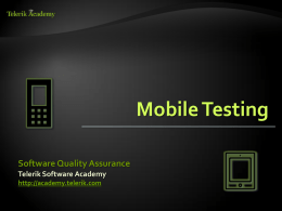 Types of Mobile App Testing