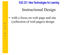 PowerPoint Presentation - TEP 231: New Technologies for Learning
