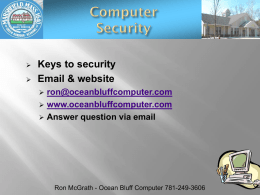 Computer Security - Ocean Bluff Computer