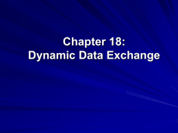 Chapter 18: Dynamic Data Exchange