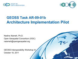 GEOSS Task AR-09-01b Architecture