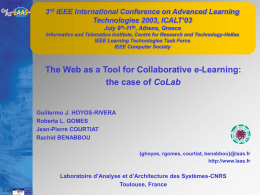 The Web as Tool for Collaborative e