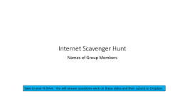 Internet Scavenger Hunt