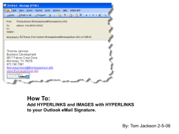 Adding Hyperlinks to Email