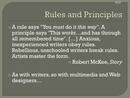 Rules and Principles