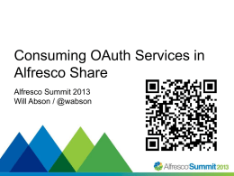 Consuming OAuth Services in Alfresco Share