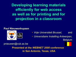 to the slides used in the presentation, in English, in the format