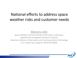Japan - Mamoru Ishii - International Space Environment Service