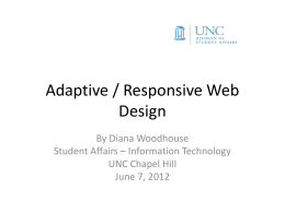Adaptive/Responsive Web Design