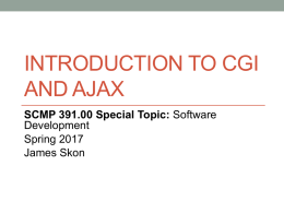 Introduction to CGI and ajax