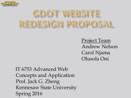 GDOT Website Redesign Proposal