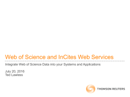 InCites - Web of Science