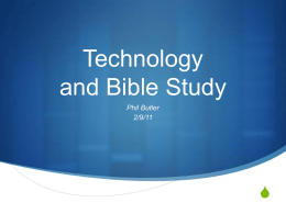 Technology and Bible Study