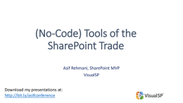 PWR 103 - Power User tools of the SharePoint tradex