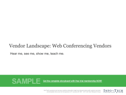 Select a Web Conferencing Vendor SB-SAMPLE-flash - Info