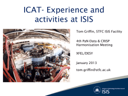 ICAT Integration at ISIS
