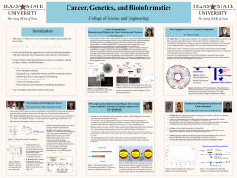 Cancer, Genetics, and Bioinformatics
