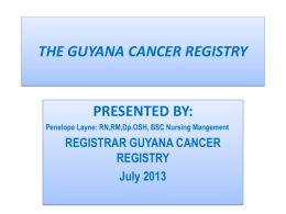 Cancer Registry Suriname