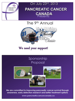 We need your support! - Pancreatic Cancer Canada
