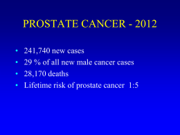 PROSTATE CANCER - the Bedford Foundation