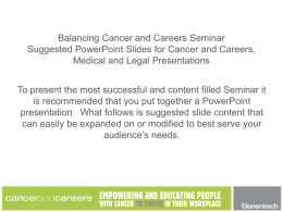 CANCER AND CAREERS