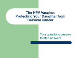 HPV and Protecting Your Daughter