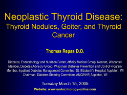 Neoplastic Thyroid Disease - Endocrinology